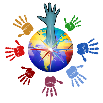 Global Curriculum Compass Rose Logo Green Hand